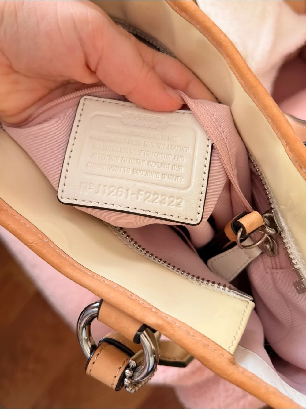 Vintage Coach vinyl leather pastel yellow purse